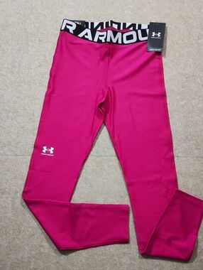 Under Armour Hot Pink Women's' HeatGear Leggings with Branded Waistband -H